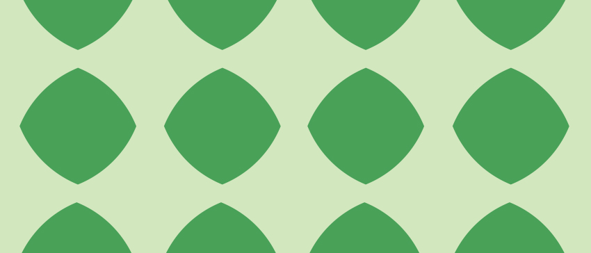 Green pattern of rhombuses to denote structure