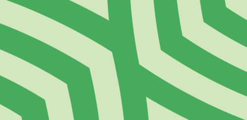 Stylized graphic with concentric elements that look like the tip of an arrow
