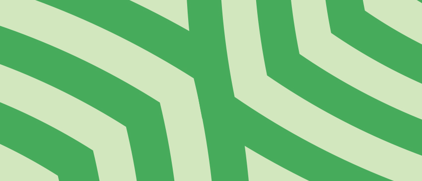 Stylized graphic with concentric elements that look like the tip of an arrow