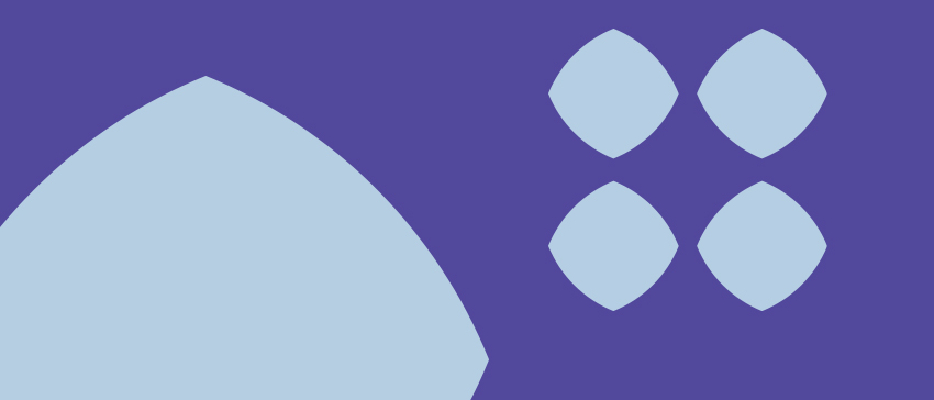 Geometric illustration of a large rounded rhombus and a cluster of smaller ones